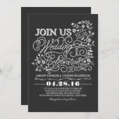 Hochzeitsfeier im Blumengarten Einladung (Vorne/Hinten)