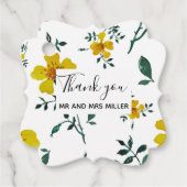 Hochzeitsfeier im Blumengarten Wasserfarbe Vielen Geschenkanhänger (Vorderseite)