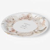 Hochzeitsfeier im botanischen Blumengarten Pappteller (Schrägansicht)