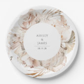 Hochzeitsfeier im botanischen Blumengarten Pappteller (Vorderseite)