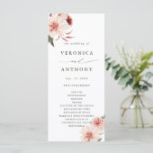 Hochzeitsfeier im botanischen Garten Programm (Stehend Vorderseite)