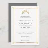 Hochzeitsfeier im Deko Einladung (Vorne/Hinten)