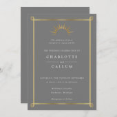 Hochzeitsfeier im Deko Einladung (Vorne/Hinten)