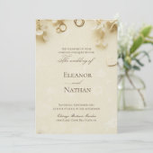 Hochzeitsfeier im Frühjahr Einladung (Stehend Vorderseite)