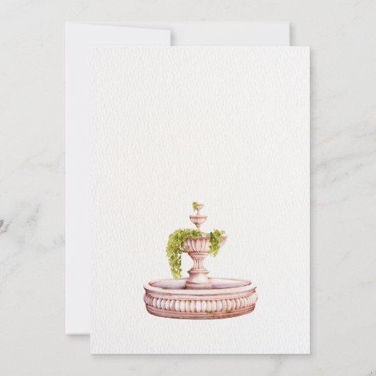 Hochzeitsfeier im Garten Einladung (Rückseite)