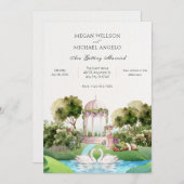 Hochzeitsfeier im Garten Einladung (Vorne/Hinten)