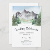 Hochzeitsfeier im Gebirge Einladung (Vorne/Hinten)
