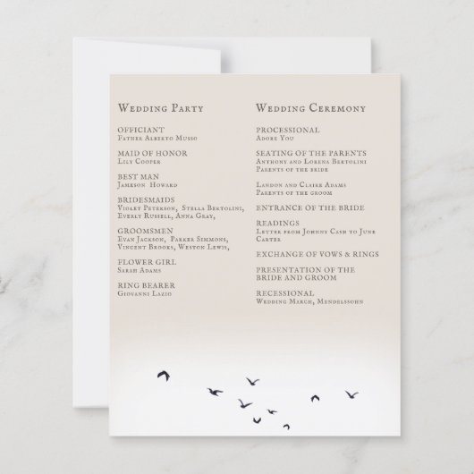 Hochzeitsfeier im Grünen (Rückseite)