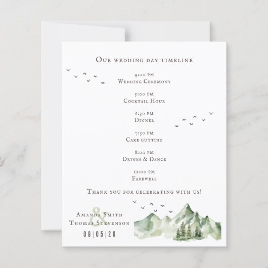 Hochzeitsfeier im Grünen (Vorderseite)