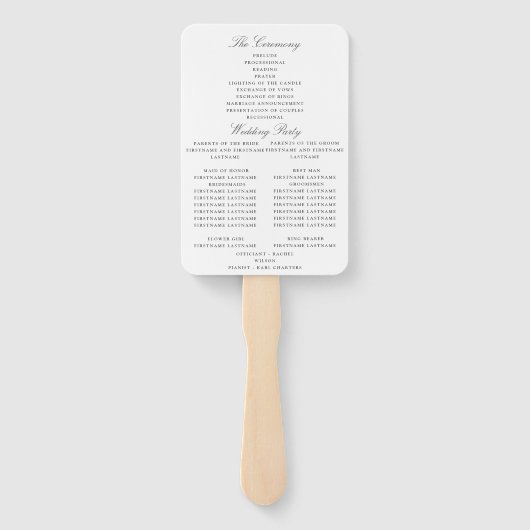 Hochzeitsfeier im Grünen Blätter Fächer (Rückseite)