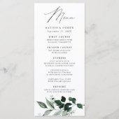 Hochzeitsfeier im Grünen Menükarte (Vorderseite)