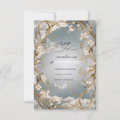 Hochzeitsfeier im Jugendstil RSVP Karte (Vorderseite)