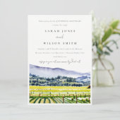 Hochzeitsfeier im Napa-Tal Einladung (Stehend Vorderseite)