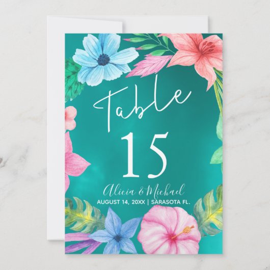 Hochzeitsfeier im Ozean Luau (Rückseite)