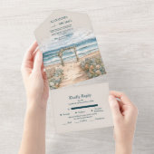 Hochzeitsfeier im Sommer All In One Einladung (Abreißen)