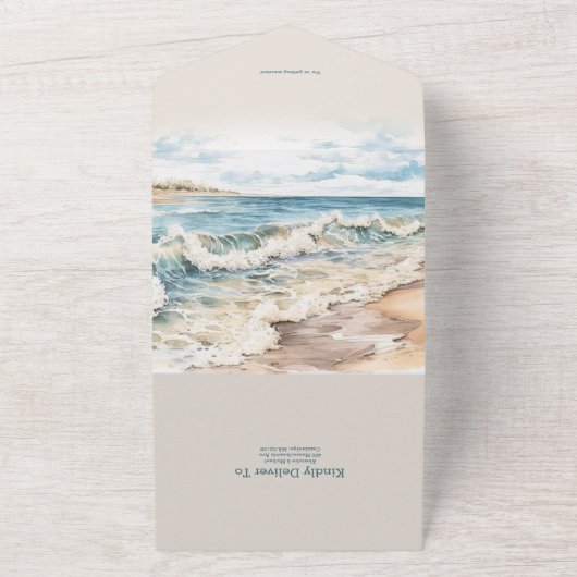 Hochzeitsfeier im Sommer All In One Einladung (Außenbereich)