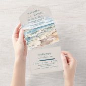 Hochzeitsfeier im Sommer All In One Einladung (Abreißen)