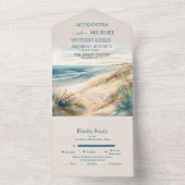 Hochzeitsfeier im Sommer All In One Einladung (Innen Boden)