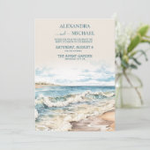 Hochzeitsfeier im Sommer Einladung (Stehend Vorderseite)