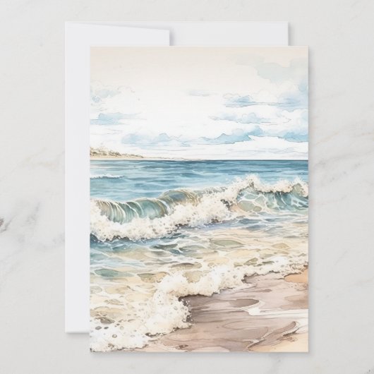 Hochzeitsfeier im Sommer Einladung (Rückseite)