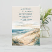 Hochzeitsfeier im Sommer Einladung (Stehend Vorderseite)