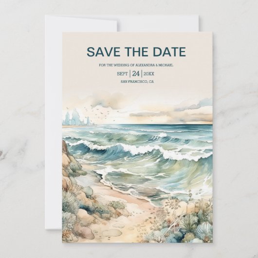 Hochzeitsfeier im Sommer Save The Date (Vorderseite)