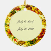 Hochzeitsfeier im Springtime Keramik Ornament (Hinten)