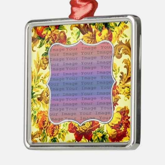 Hochzeitsfeier im Springtime Silbernes Ornament (Links)