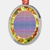 Hochzeitsfeier im Springtime Silbernes Ornament (Links)