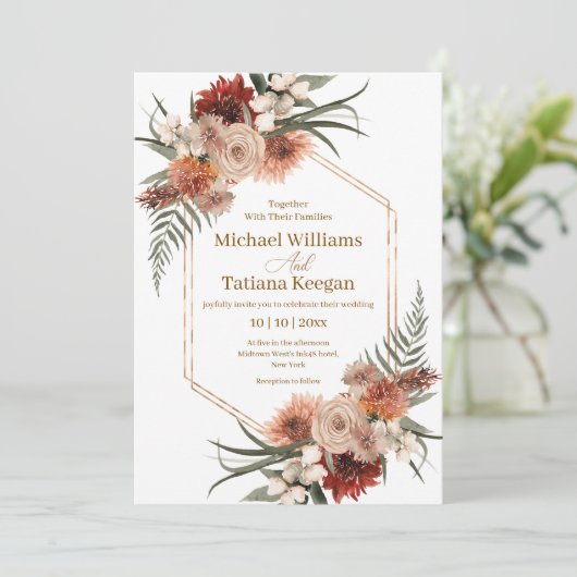 Hochzeitsfeier im Südtessin Einladung (Stehend Vorderseite)