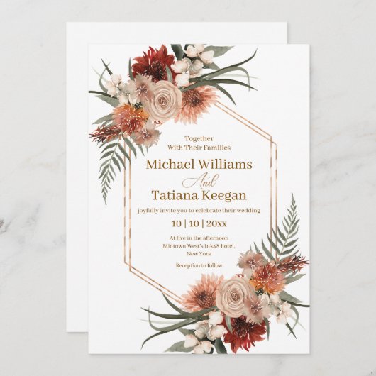 Hochzeitsfeier im Südtessin Einladung (Vorne/Hinten)