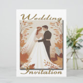 Hochzeitsfeier im Wald - Herbst Einladung (Stehend Vorderseite)