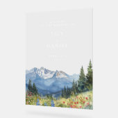 Hochzeitsfeier im Wasserfarbengebirge Acrylschild (Winkel)