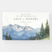 Hochzeitsfeier im Wasserfarbengebirge Banner (Horizontal)