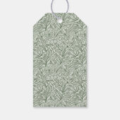 Hochzeitsfeier im Zeichen von Büchern mit grünem B Geschenkanhänger (Rückseite)