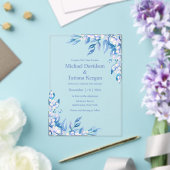 Hochzeitsfeier in Aquarellblau Acryleinladungen (In Situ (Hochzeit))