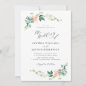 Hochzeitsfeier in Aquarellfarben Einladung (Vorderseite)