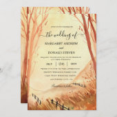 Hochzeitsfeier in Aquarellstuben Einladung (Vorne/Hinten)