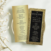 Hochzeitsfeier in Black and Gold Glitzer Programm
