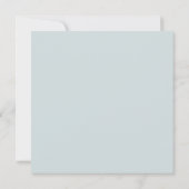 Hochzeitsfeier in Blau und Weiß Einladung (Rückseite)