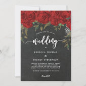 Hochzeitsfeier in Boho Rot Einladung (Vorderseite)