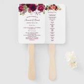 Hochzeitsfeier in Burgund Fächer (Vorne und Hinten)