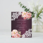 Hochzeitsfeier in Burgund Rosa (Stehend Vorderseite)