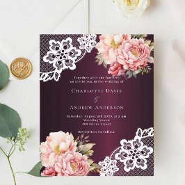 Hochzeitsfeier in Burgund Rosa