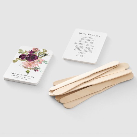 Hochzeitsfeier in Burgund und Rosa Fächer (Non-assembled)