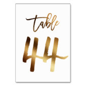 Hochzeitsfeier in Gold-Folie | Tabelle 44 Tischnummer (Rückseite)