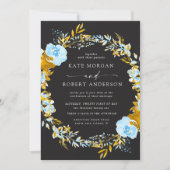 Hochzeitsfeier in Gold türkisfarben (Vorderseite)