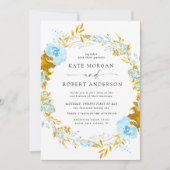 Hochzeitsfeier in Gold türkisfarben (Vorderseite)