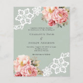 Hochzeitsfeier in grüner Rosa (Vorderseite)