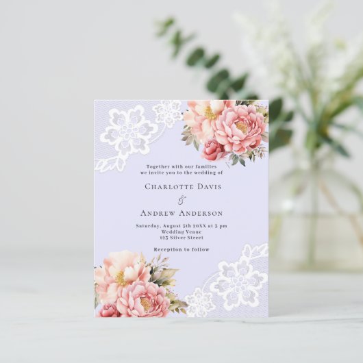 Hochzeitsfeier in Lavendel (Stehend Vorderseite)